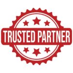 trusted partner rubber stamp seal vector